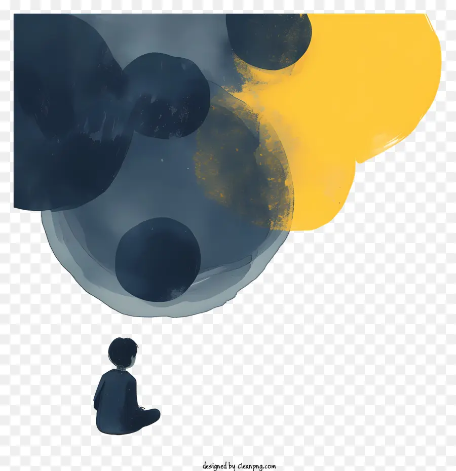 Bulle De Pensée，Silhouette D'une Personne PNG