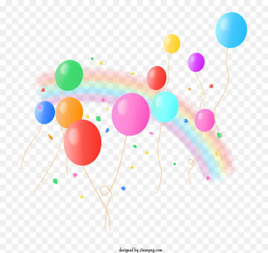 Ballons，Arc En Ciel PNG