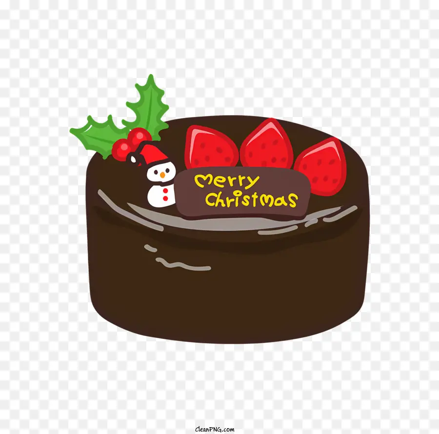 Gâteau De Noël，Gâteau Au Chocolat Noir PNG