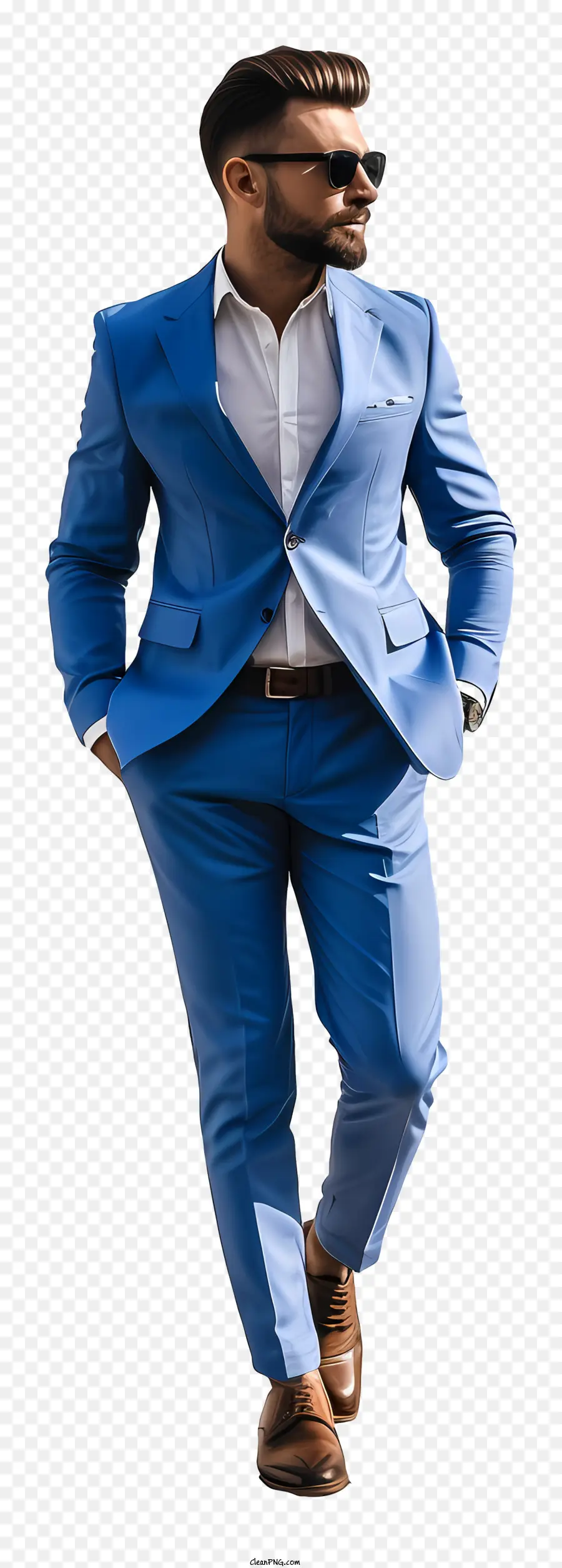 Habillez Vous En Journée Bleue，Costume Bleu PNG