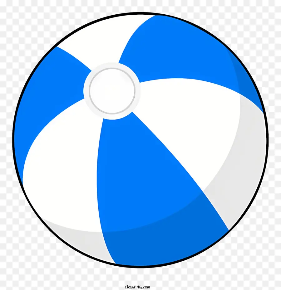 Ballon De Plage，Bleu Et Blanc PNG