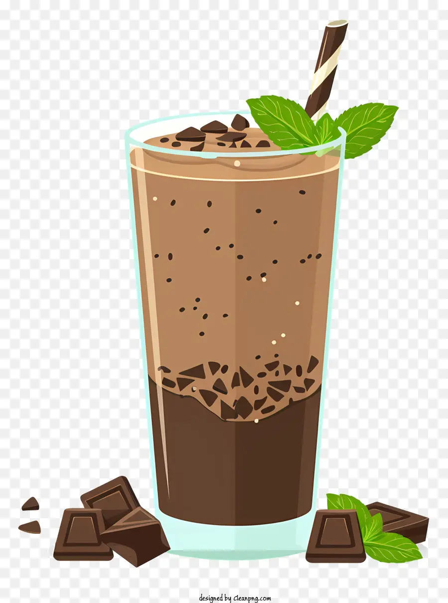 Chocolat à La Menthe Jour，Milk Shake PNG