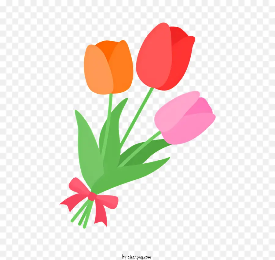 Bouquet De Tulipes，Les Tulipes PNG