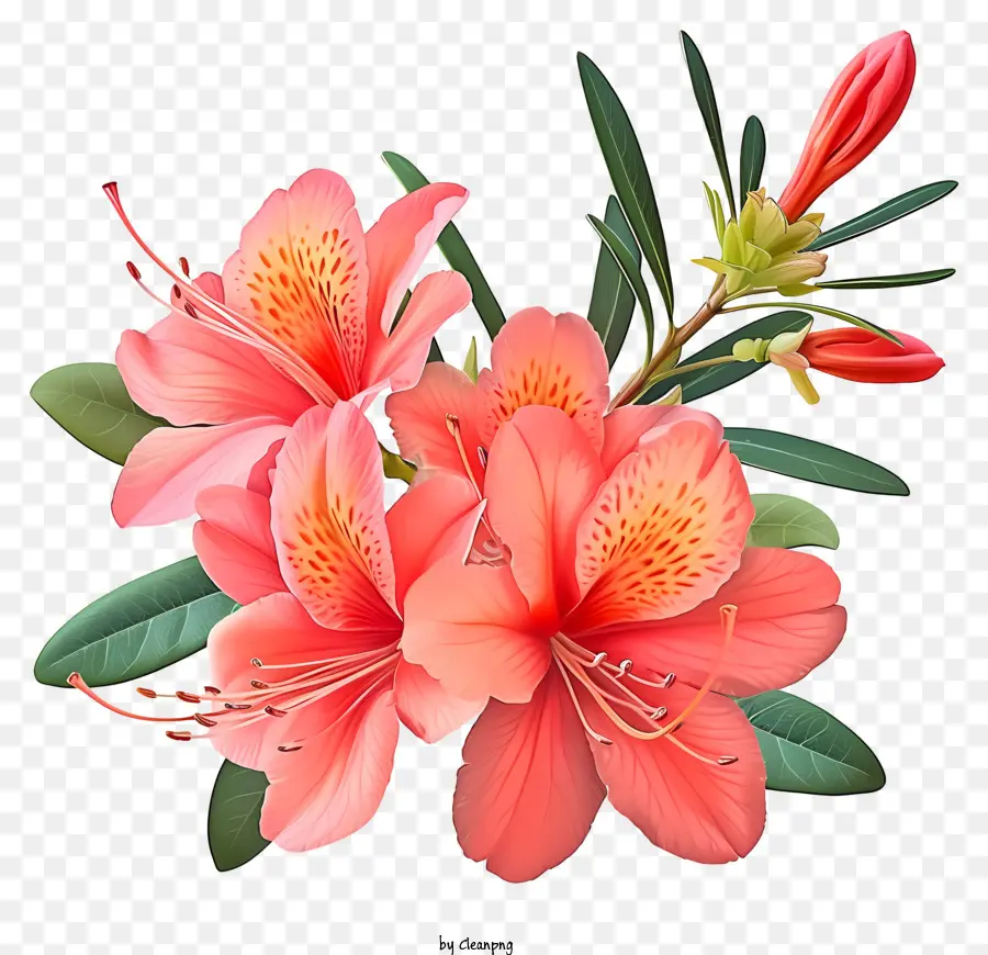 Icône De Fleur élégante Azalea，Fleurs Roses Azalea PNG