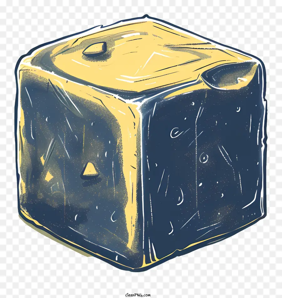 Cube，Illustration En Niveaux De Gris PNG