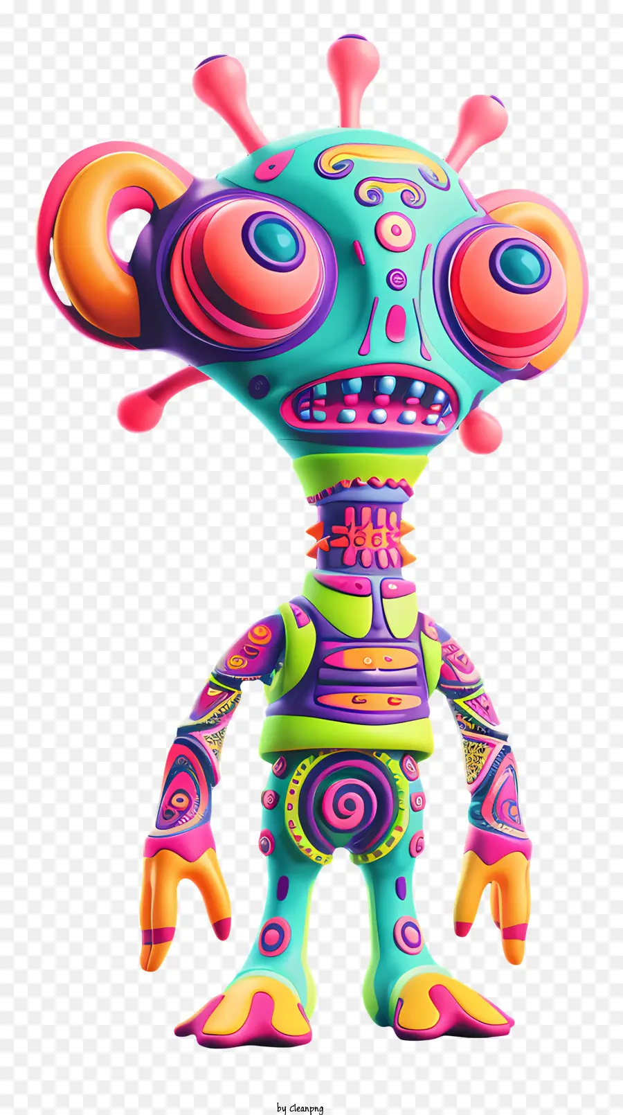 Hominidé Extraterrestre，Extraterrestre Coloré PNG