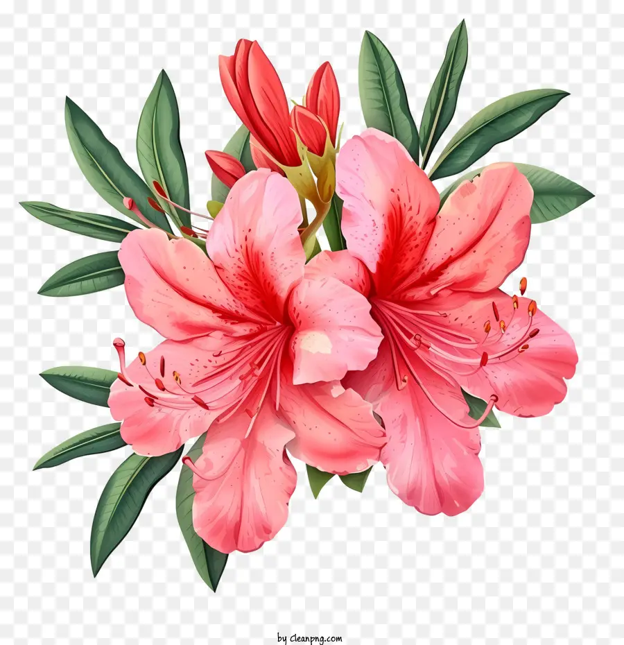 Icône De Fleur élégante Azalea，Fleurs Roses PNG