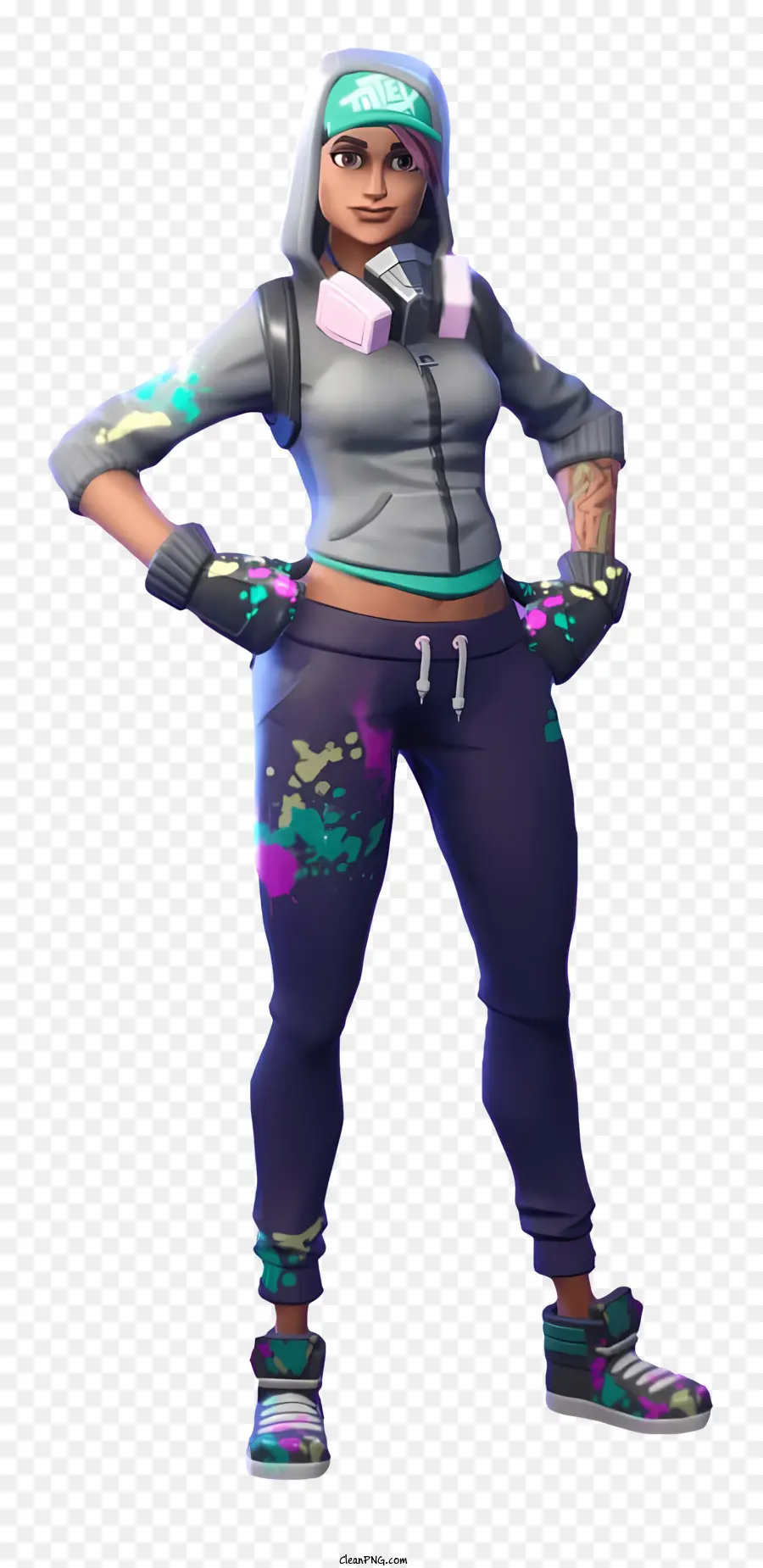 Fortnite，Personnage En Sweat à Capuche PNG