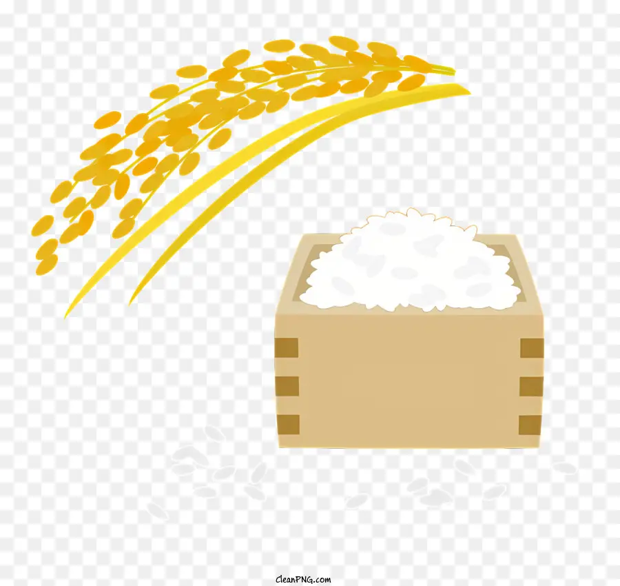 Riz，Boîte En Bois PNG