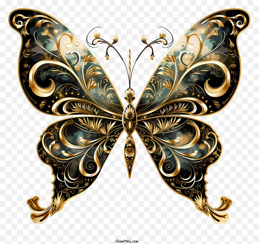 Découvrez La Journée Des Papillons，Or Papillon PNG
