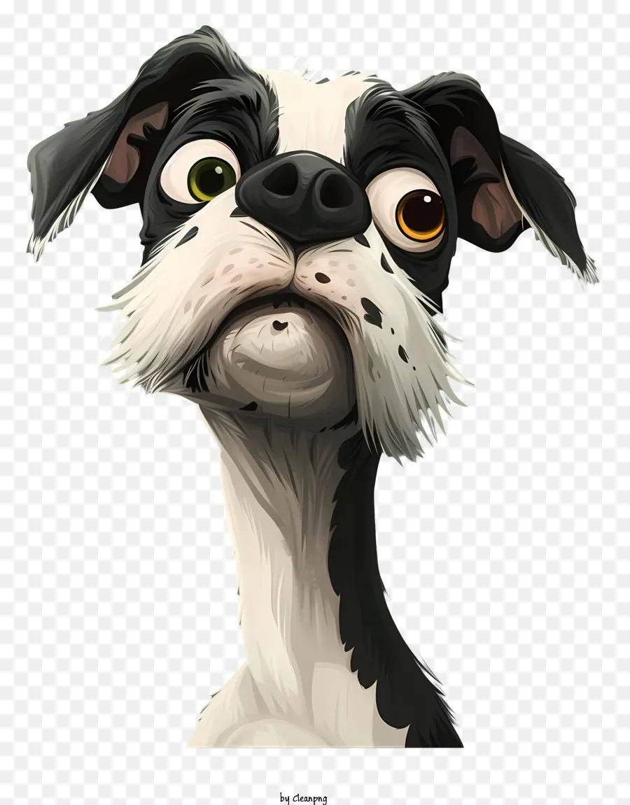 Chien De Dessin Animé，Chien Noir Et Blanc PNG