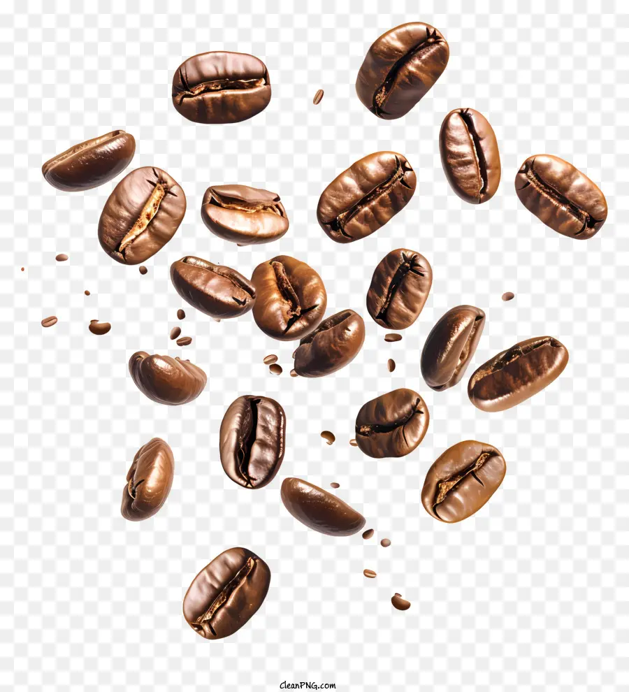 Grains De Café Volants，Café En Grains PNG