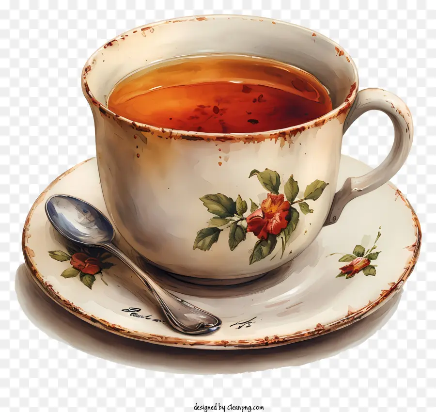 Tasse à Thé，Tasse à Thé Rose PNG