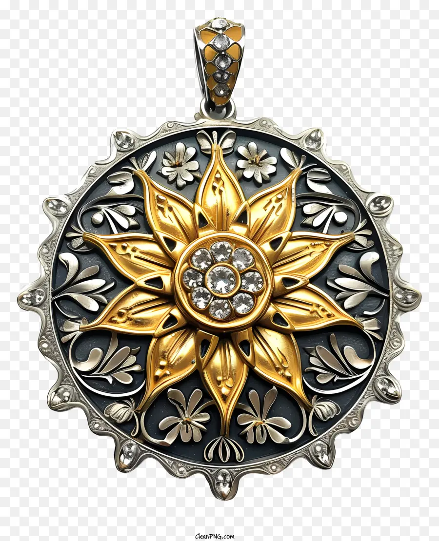 Pendentif，Pendentif En Or Et En Argent PNG