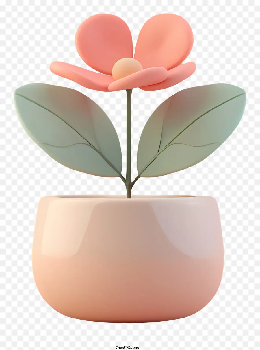 Moderne Pot De Fleur，Fleur Blanche PNG
