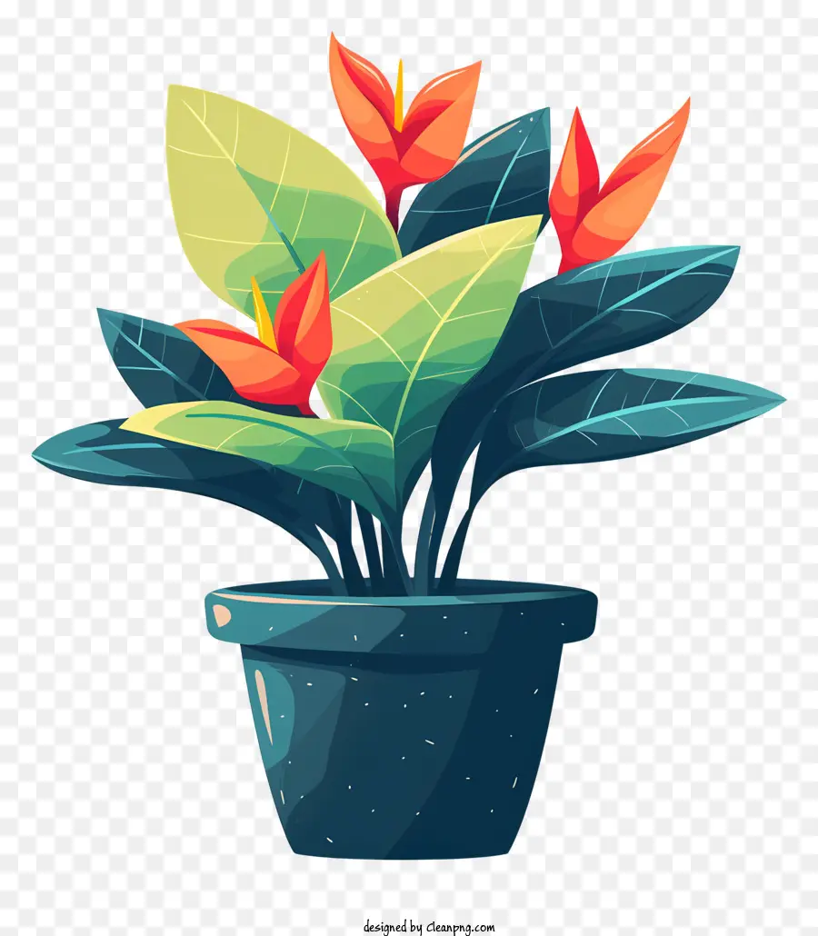 Moderne Pot De Fleur，Plante En Pot PNG