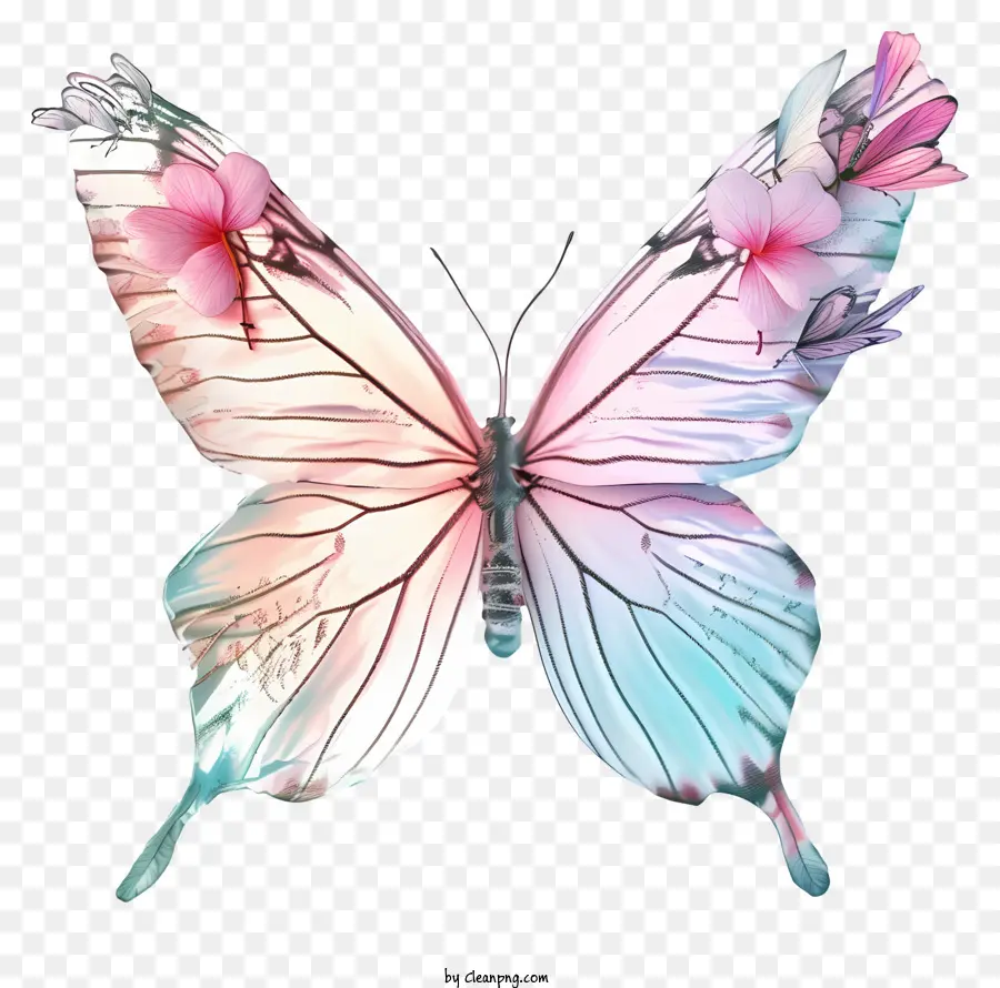 Pastel élégant Papillon，Papillon PNG