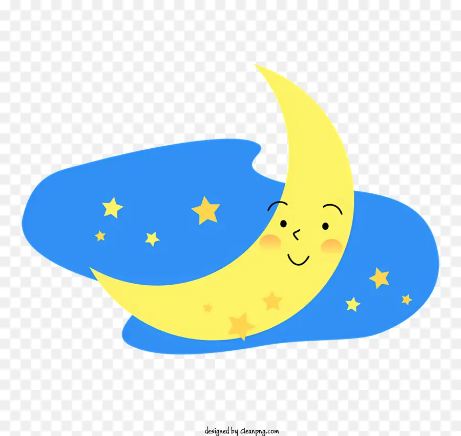 Lune étoile，Lune De Dessin Animé PNG