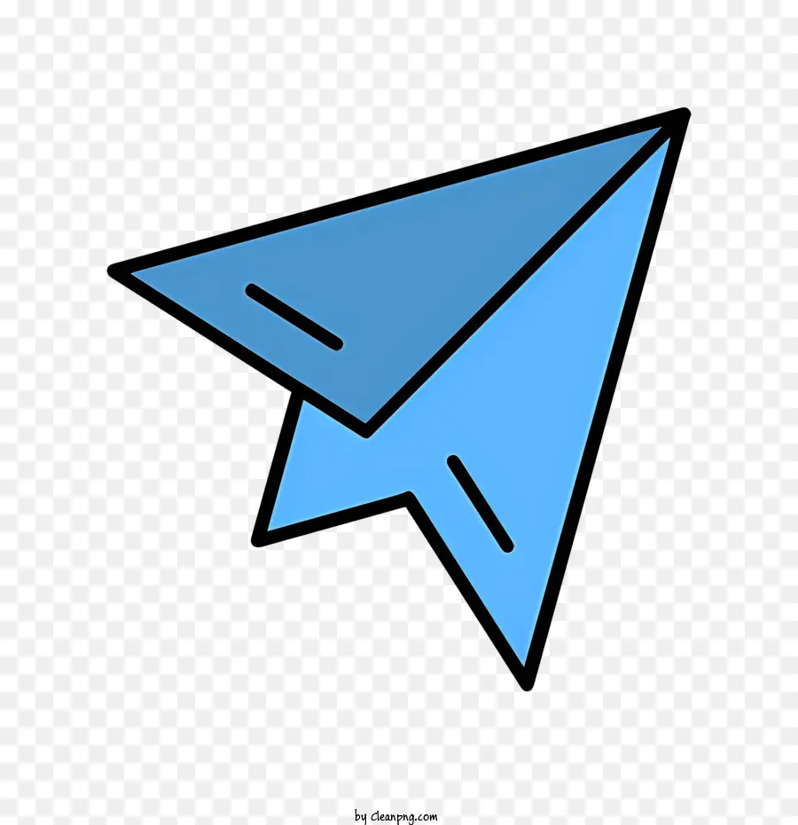 Télégramme Logo，Bleu Avion En Papier PNG