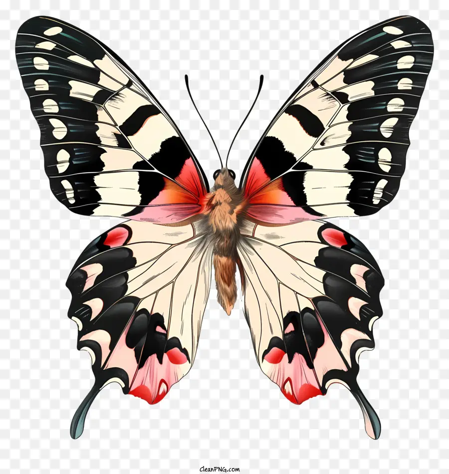Papillon élégant Plat，Papillon PNG
