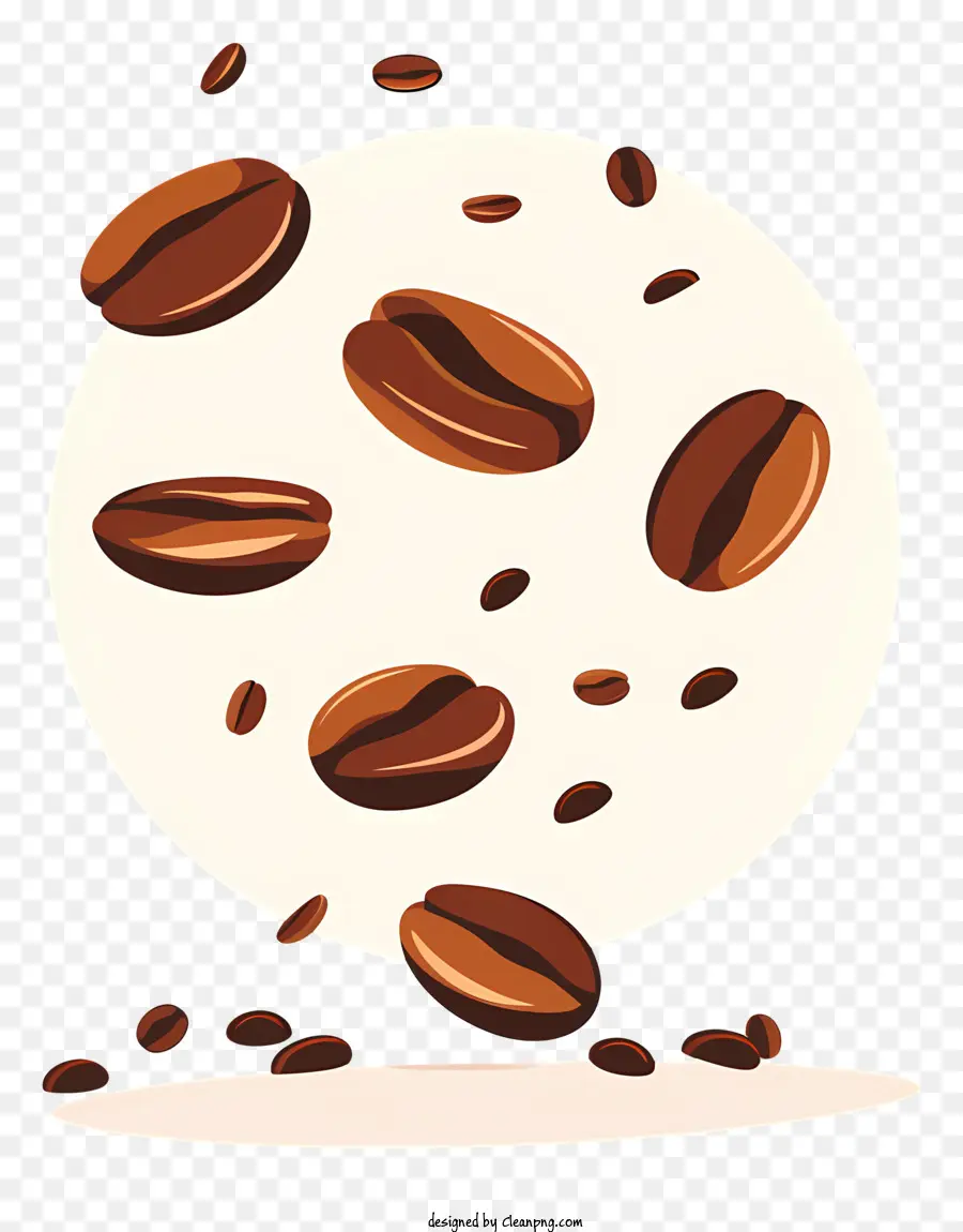 Grains De Café Volants，Café En Grains PNG