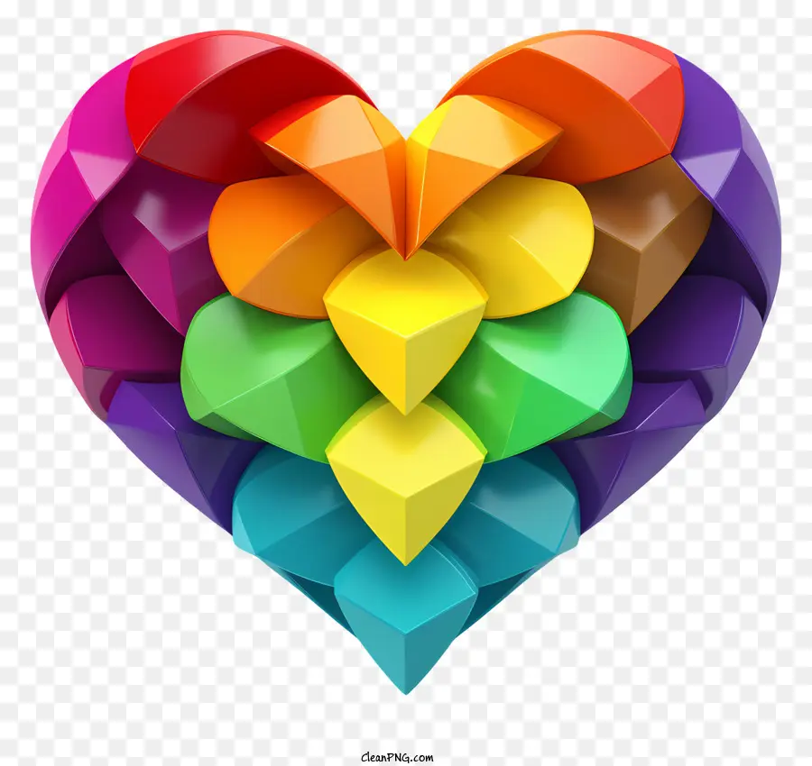 Lgbt Saint Valentin，Coeur Coloré PNG