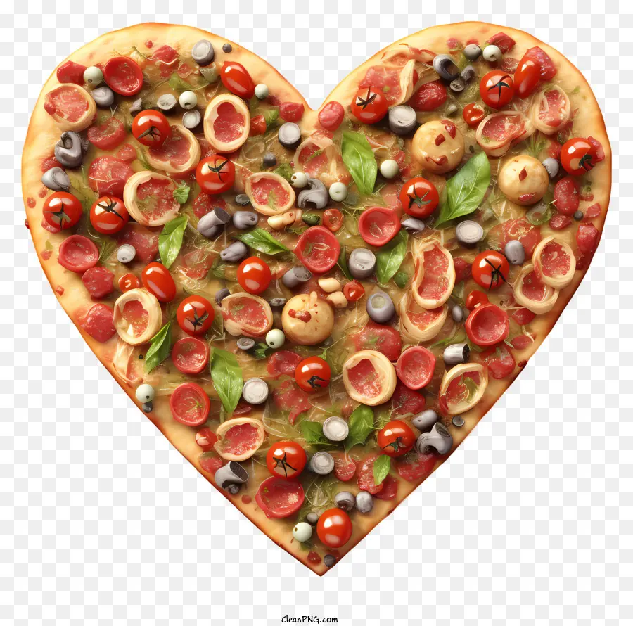 Pizza Saint Valentin，Pizza En Forme De Coeur PNG