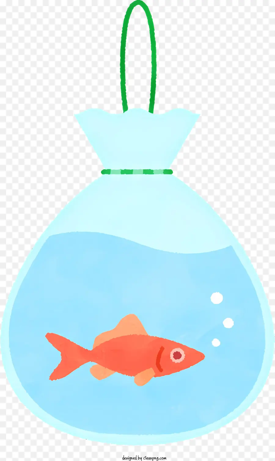 Poisson，Poisson Rouge Dans Un Sac PNG