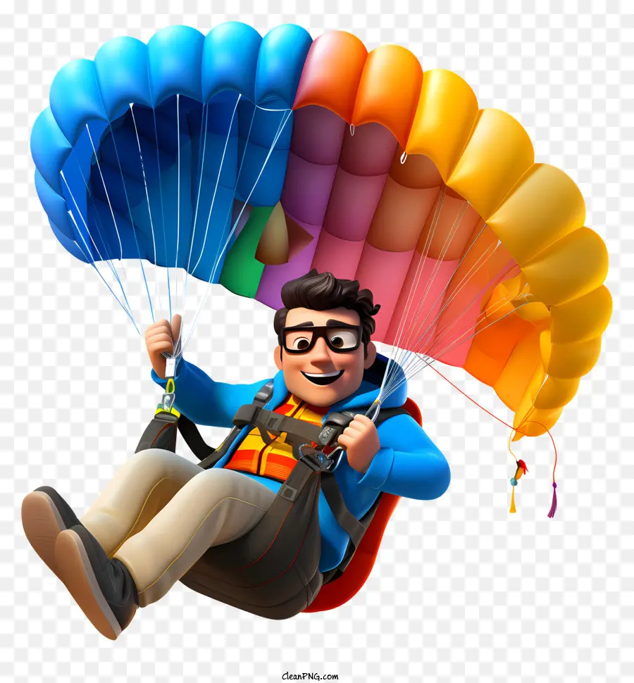 Parapente，Homme Parachutiste PNG