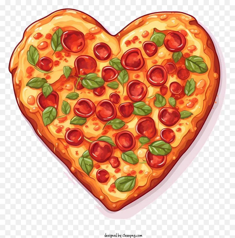 Pizza Saint Valentin，Pizza En Forme De Coeur PNG