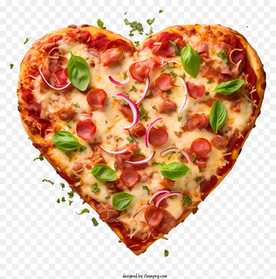 Pizza Saint Valentin，Pizza En Forme De Coeur PNG