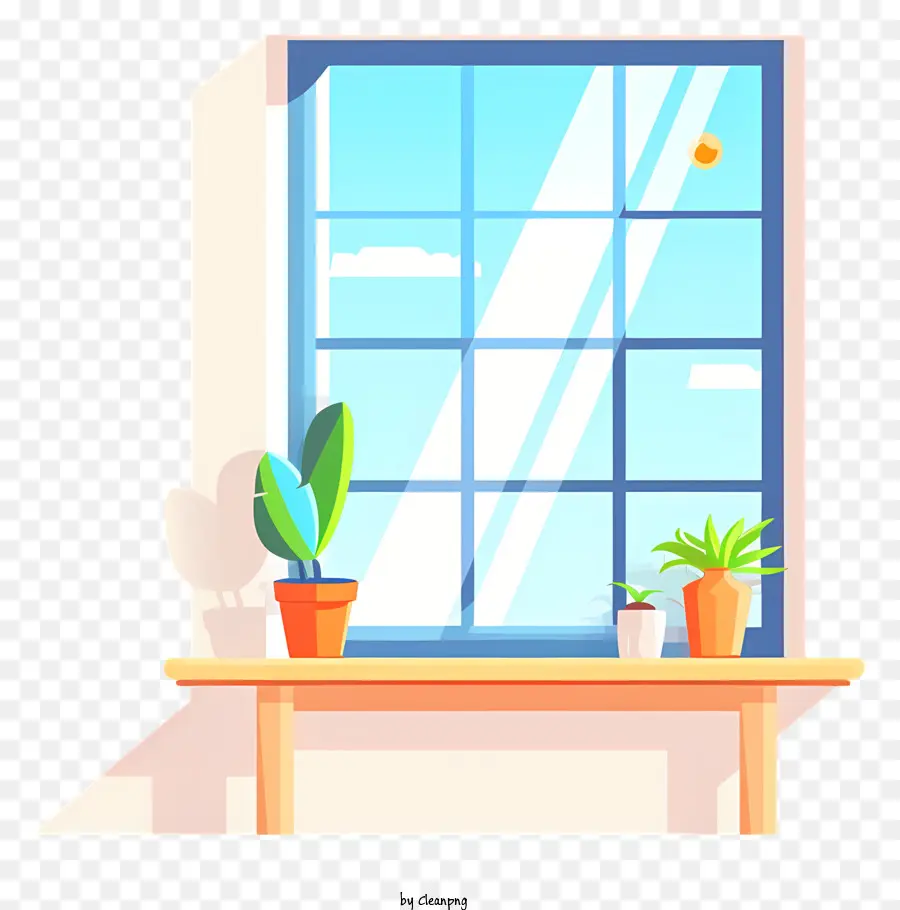 Fenêtre，Les Plantes D'intérieur PNG