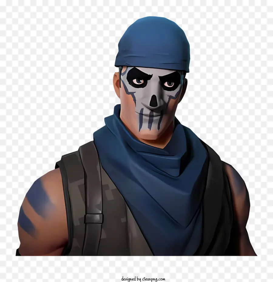 Fortnite，Foulard Bleu PNG