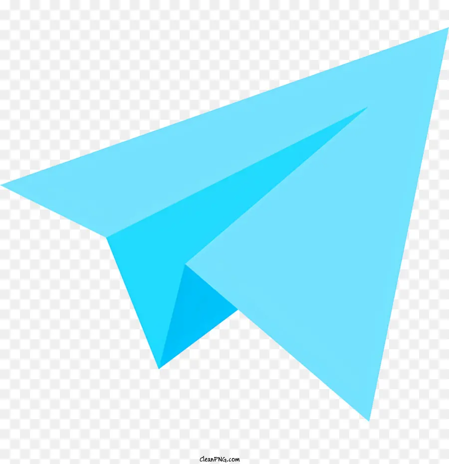 Télégramme Logo，Bleu Avion En Papier PNG