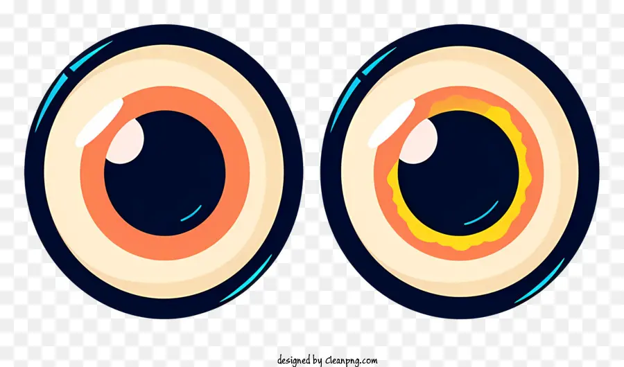 Yeux écarquillés，Yeux Bleus PNG