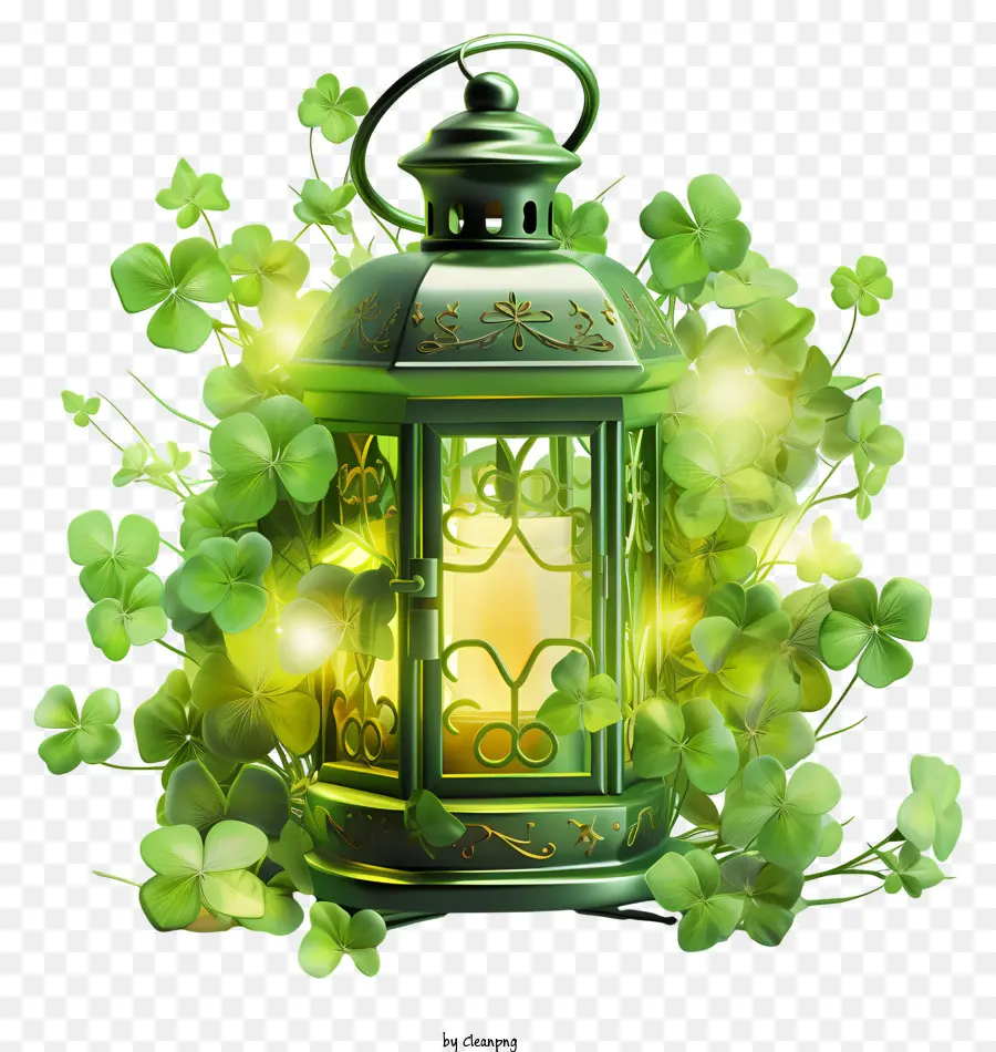 Lanterne De Saint Patrick，Lanterne Verte PNG