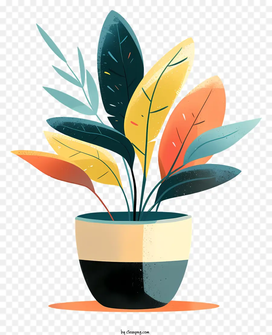 Moderne Pot De Fleur，Petite Plante En Pot PNG