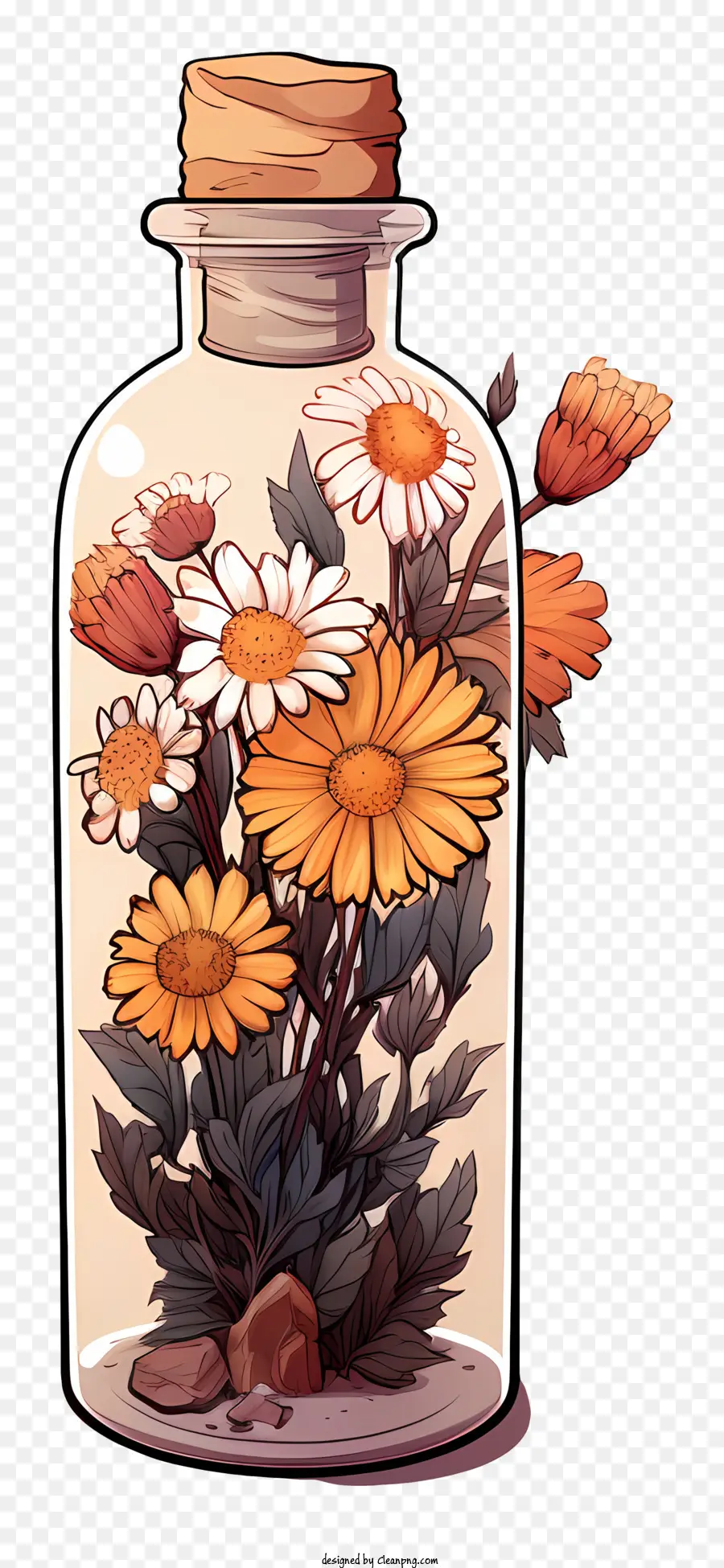 Verre à Fleurs Sèches，Bocal En Verre PNG