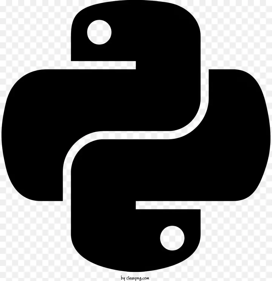 Logo Python，Arrière Plan Noir PNG