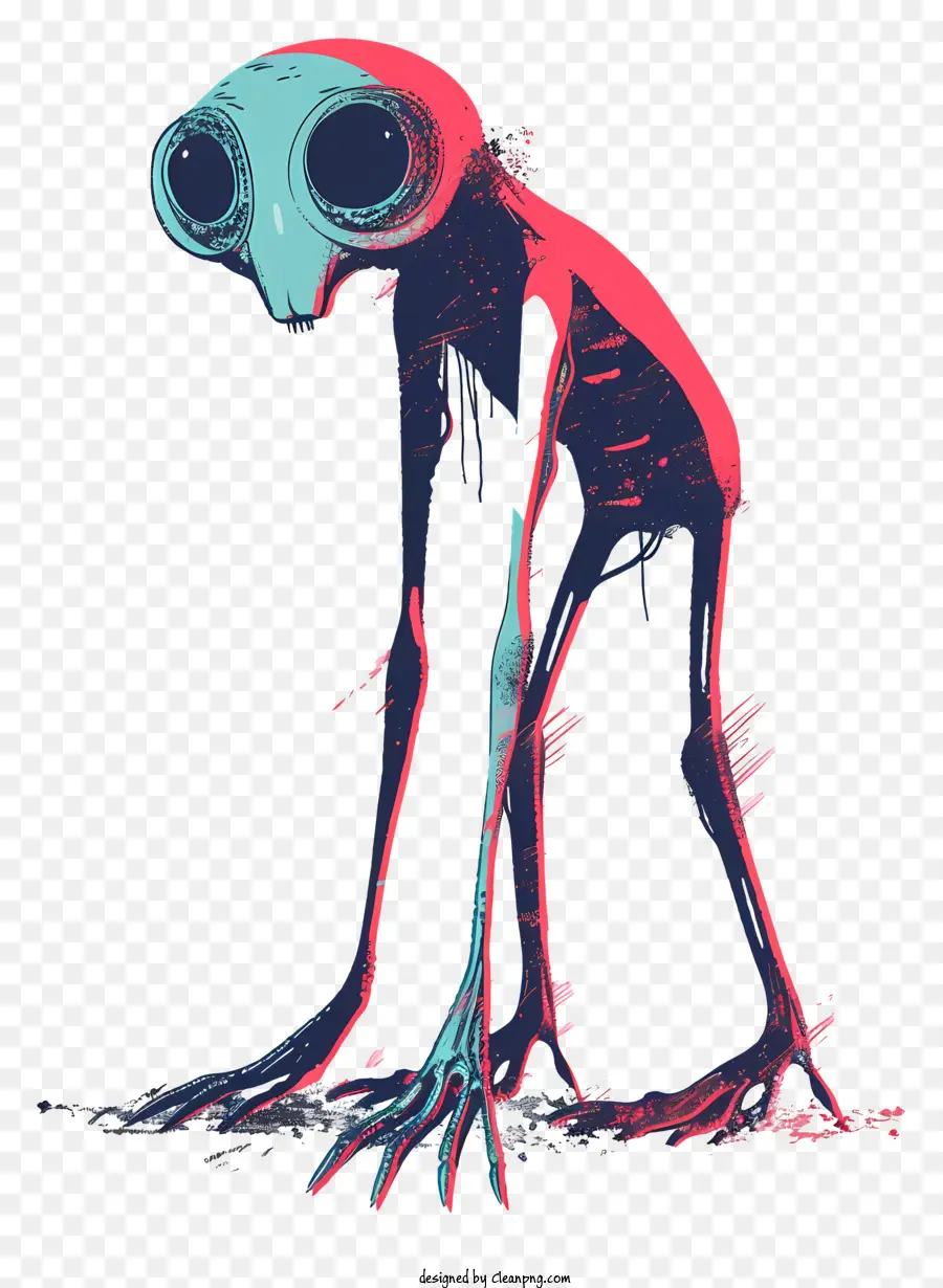 Hominidé Alien，Créature De Dessin Animé PNG