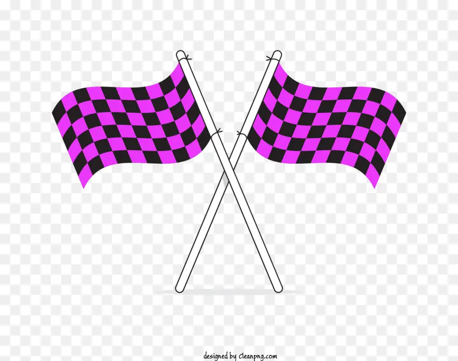 Deux Drapeaux Croisés，Drapeau PNG