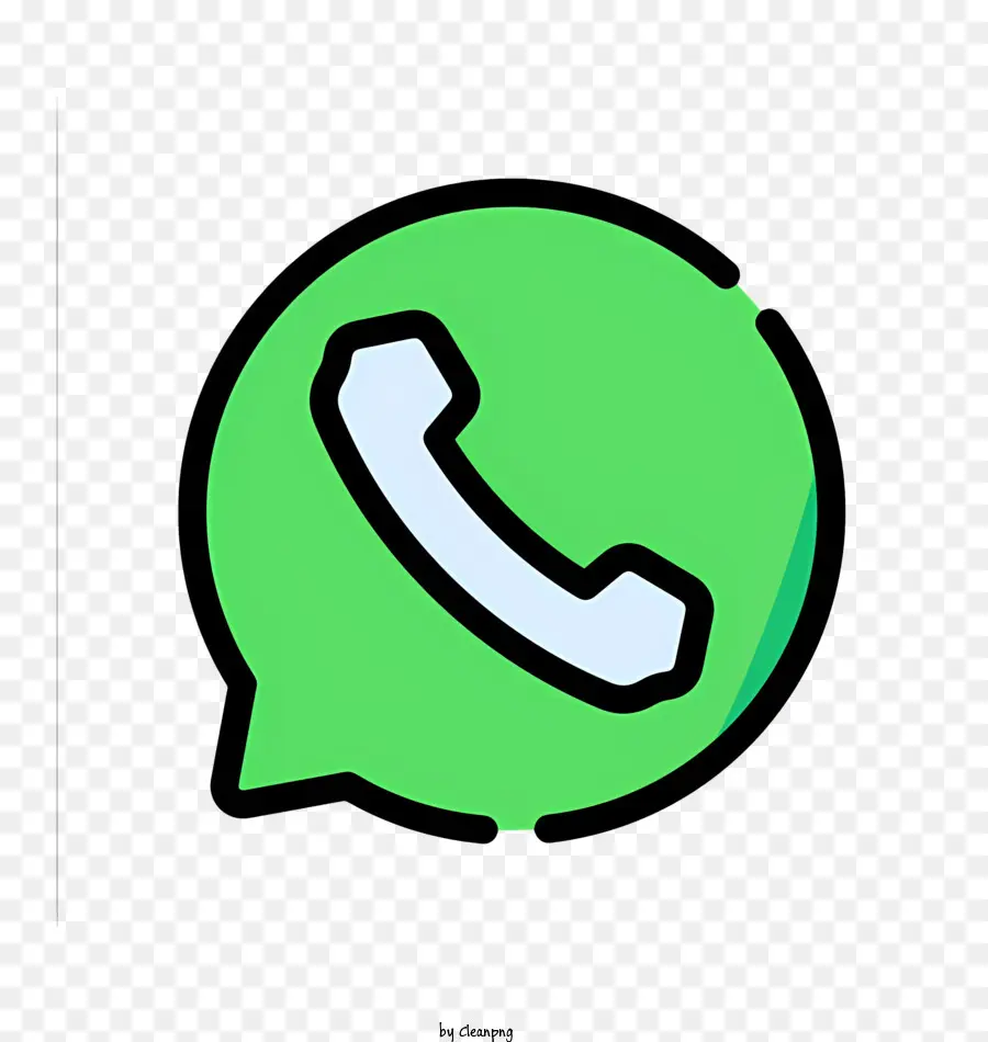Téléphone Vert，Combiné Blanc PNG