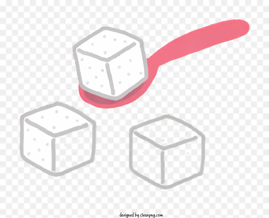 Le Sucre En Cubes，Rose Cuillère PNG