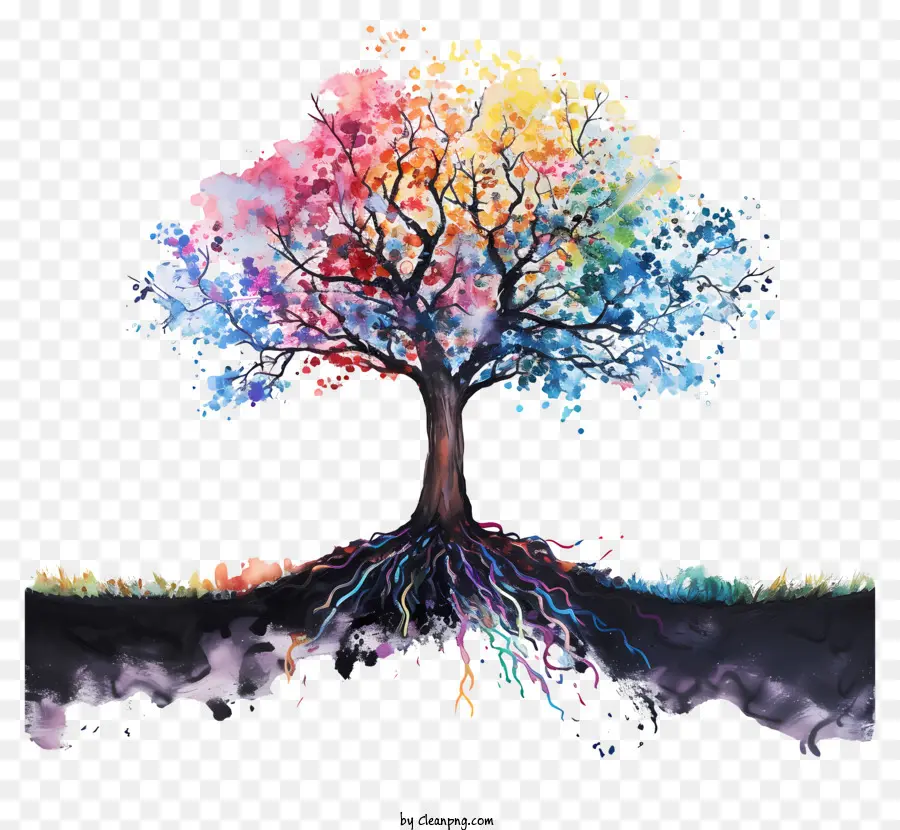 Arbre，Arbre Coloré PNG