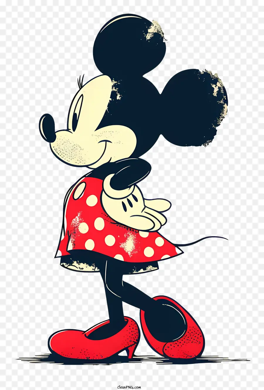 Minnie Mouse，Chaussures Rouges PNG