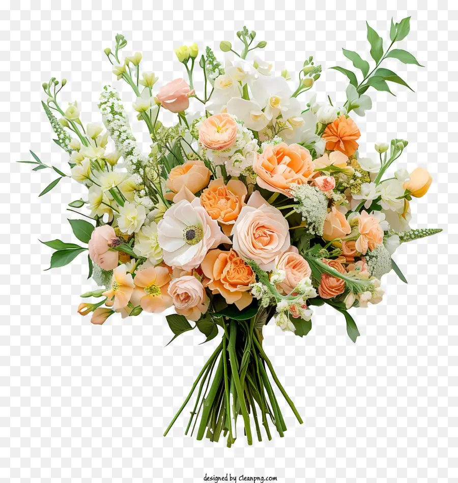 Mariage Bouquet De Fleurs，Des Roses Blanches PNG