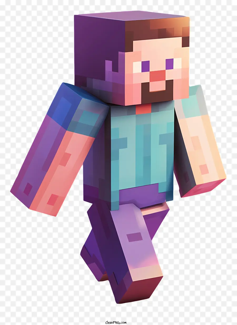 Steve Minecraft，Pantalon Bleu PNG