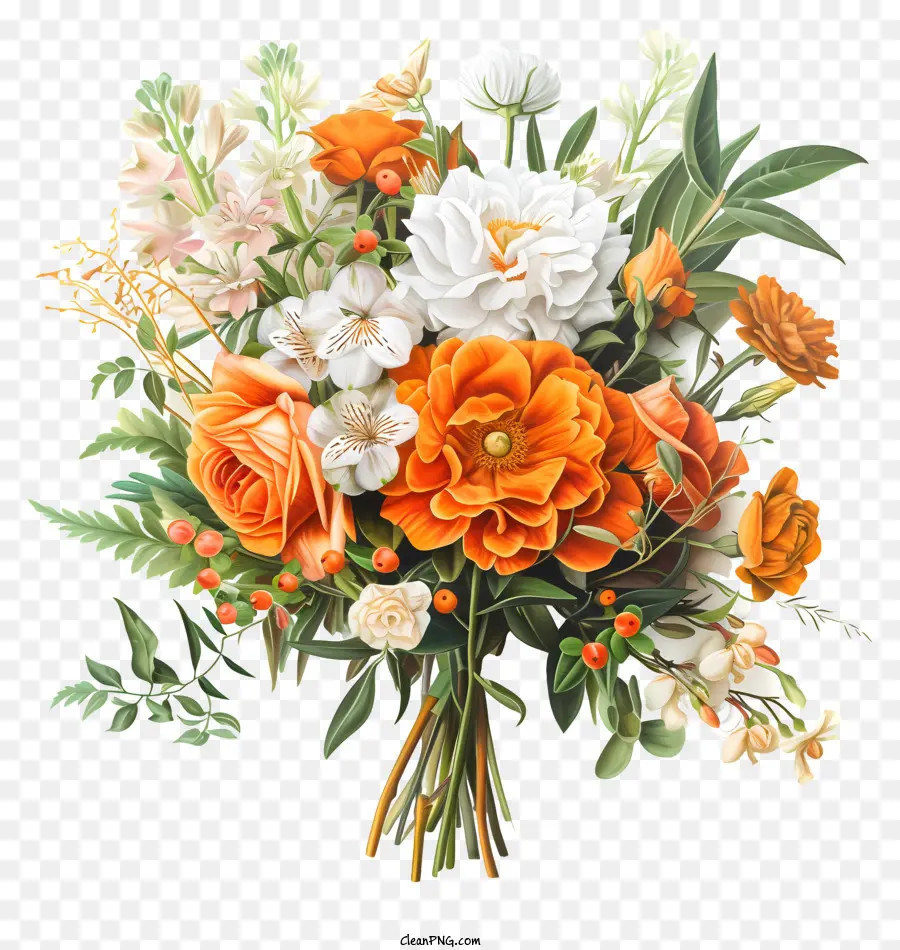 Mariage Bouquet De Fleurs，Fleurs Roses PNG
