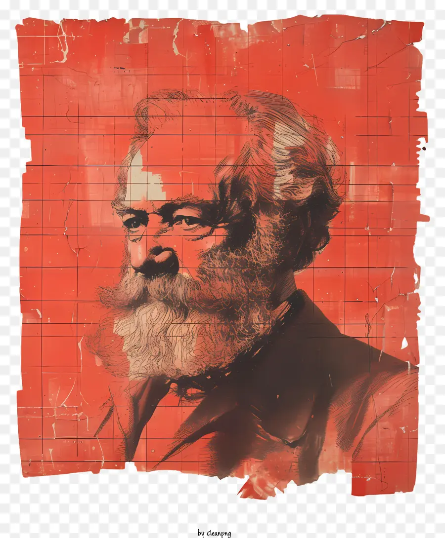 Karl Marx，Peinture PNG