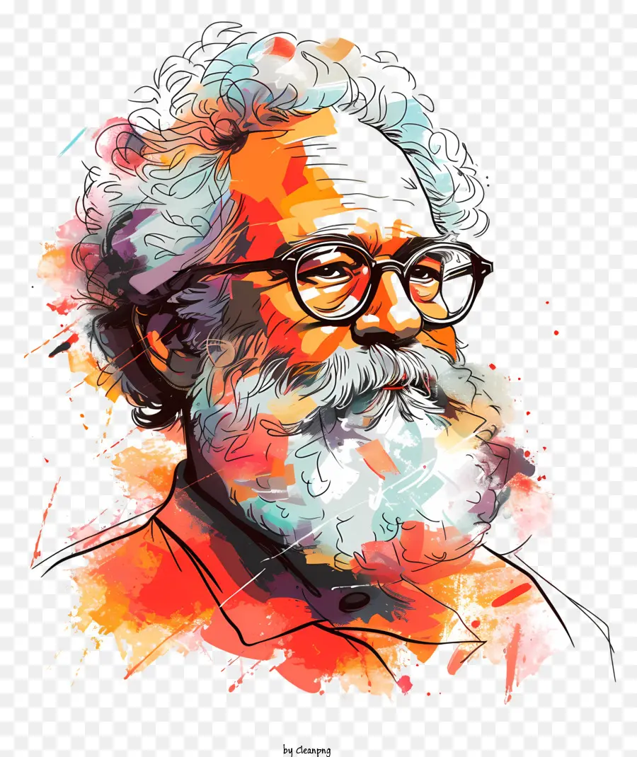 Karl Marx，Lunettes PNG